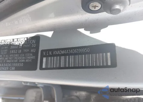 2013 Kia Rio Lx z USA, uszkodzony, nr VIN KNADM4A34D6199950